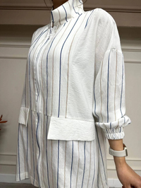 Cloche CL3142 Lacivert Çizgili Kap
