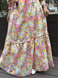 Cloche CL3156 Pembe Çiçekli Elbise