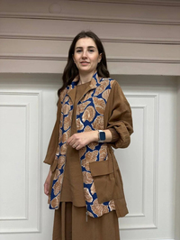 Cloche CL3157 Kahverengi Midye Garnili Kap