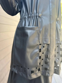 Cloche CL3241 Siyah Karen Deri Kap