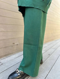 Cloche CL3264 Yeşil Bol Triko Pantolon