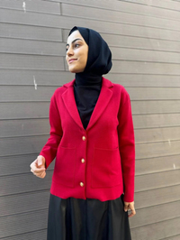 Cloche CL3266 Kırmızı Triko Ceket