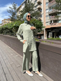 Cloche CL3362 Yeşil Mia Ceket Pantolon