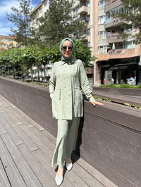 Cloche CL3362 Yeşil Mia Ceket Pantolon