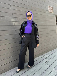 Cloche CL3391 Siyah Bella Pantolon