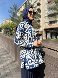 Cloche CL3455 Lacivert Lora Gömlek