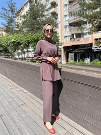 Cloche CL3463 Kahverengi Mocca Takım