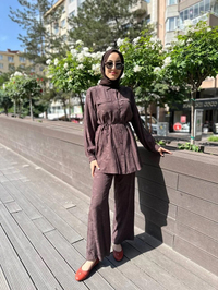 Cloche CL3484 Kahverengi Diva Takım