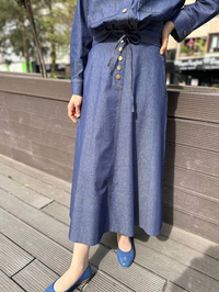 Cloche CL3496 Mavi Linda Bol Etek