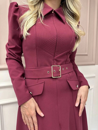 Exquise E25K05118050 Vişne Bailee Elbise