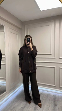 Exquise E25K05125001 Kahve Barbara Triko Hırka
