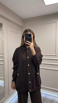 Exquise E25K05125001 Kahve Barbara Triko Hırka