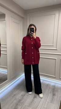 Exquise E25K05125001 Vişne Barbara Triko Hırka