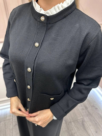 Exquise E25K05125002 Siyah Kamilah Triko Hırka