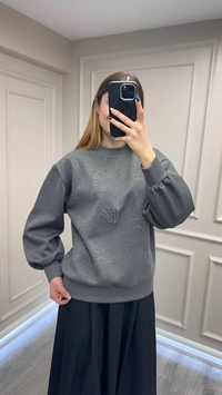 Exquise E25K05175002 Antrasit Fara Sweat