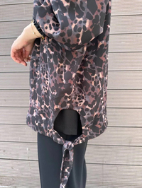 Ghisa 25YGSCKT3126 Kahve Siyah Leopar Desenli Ceket