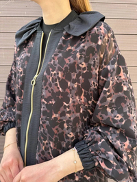 Ghisa 25YGSCKT3126 Kahve Siyah Leopar Desenli Ceket