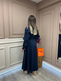 Ghisa 25YGSLB4032 Lacivert Düğme Detaylı Elbise