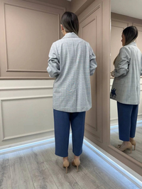 Ghisa 25YGSTKM3940 Mavi Ceket Pantolon Takım
