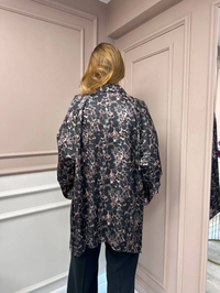 Ghisa 25YGSTNK4079 Siyah Kolları Detaylı Tunik