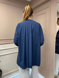 Ghisa 25YGSTNK4836 Lacivert Taş Detaylı Tunik