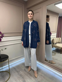 Ghisa 25YGSTNK4836 Lacivert Taş Detaylı Tunik
