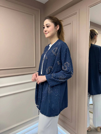 Ghisa 25YGSTNK4836 Lacivert Taş Detaylı Tunik