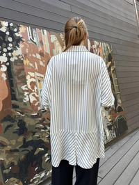 Ghisa 25YGSTNK4871 Ekru Çizgili Tunik