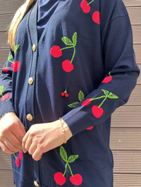 Ghisa 25YOBHRK3091 Lacivert Detaylı Hırka