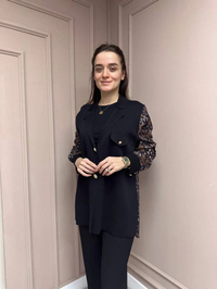 Ghisa 25YÖRCKT3137 Kahve Arkası Leopar Desenli Ceket