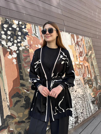 Ghisa 25YÖRHRK3163 Siyah Hırka