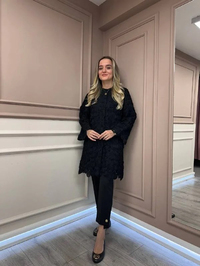 Ghisa 26KGSCKT2683 Siyah Tül Ceket