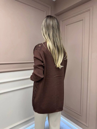 Ghisa 26KGSCKT3027 Kahve Triko Ceket