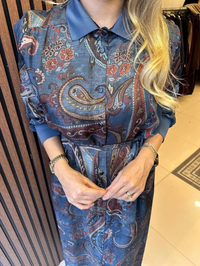 Ghisa 26KGSELB4085 Lacivert Beli Kuşaklı Elbise