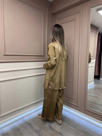 Ghisa 26KGSTKM4064 Haki Yaka Detaylı Takım