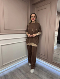 Ghisa 26KGSTKM4094 Kahve Üçlü Takım
