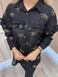 Ghisa 26KGSTNK3211 Siyah Gold Detaylı Tunik