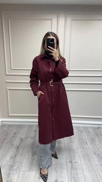Ghisa 26KGSTRN2687 Bordo Kemerli Trençkot