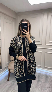 Ghisa 26KÖRTNK4148 Leopar Desenli Tunik