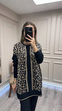 Ghisa 26KÖRTNK4148 Leopar Desenli Tunik