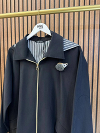 Ghisa 3610C3299 Siyah Broş Detaylı Ceket
