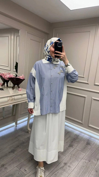 Ghisa 3610T4327 Lacivert Yakası Taş Detaylı Tunik