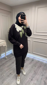 Ghisa 3651T4415 Kahve Yakası Detaylı Tunik