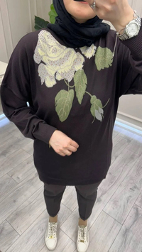 Ghisa 3651T4415 Kahve Yakası Detaylı Tunik