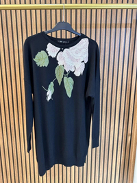 Ghisa 3651T4415 Siyah Yakası Detaylı Tunik