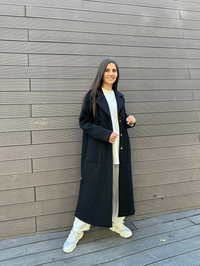 Ghisa 4KGSKBN6498 Siyah Yırtmaç Detaylı Kaban