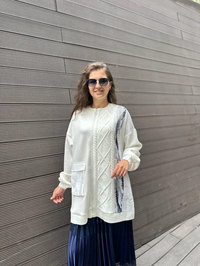 Ghisa 4KGSTNK4386 Ekru Payet Detaylı Tunik