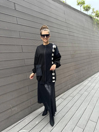 Ghisa 4KGSTNK4386 Siyah-Bej Payet Detaylı Tunik