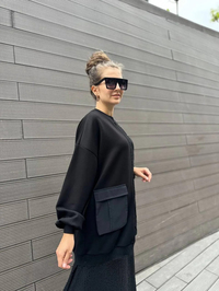 Ghisa 4KGSTNK4386 Siyah-Bej Payet Detaylı Tunik