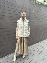 Ghisa 4KGSYLK3502 Ekru Kürk Yelek
